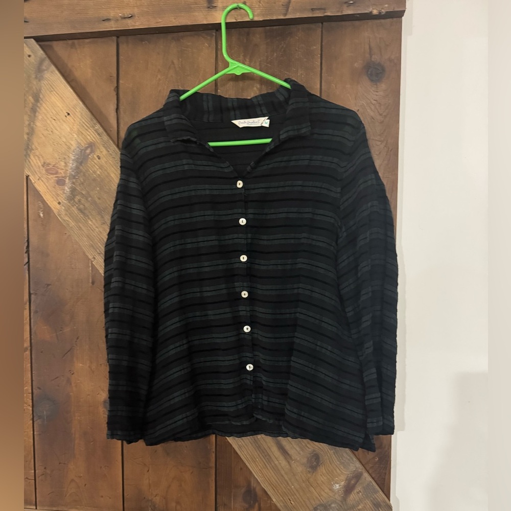 Fresh Produce Black Button Down Shirt